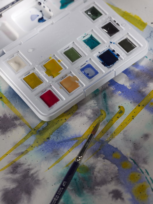 Van Gogh Coffret d'aquarelles aux tons doux avec 12 demi-godets