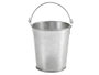 Ibergarden Petit Seau avec Anse en Zinc 11x15x10cm Argent (Set de 72)