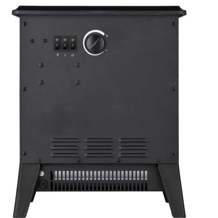 Warm Tech Foyer décoratif soufflant WTFF1850 - Horizontal - Noir