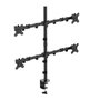 Ewent EW1514 Support de Bureau pour 4 Moniteurs jusqu'à 32 Pouces avec Norme VESA 75x75/100x100 et Gestion de Cables Intégrée