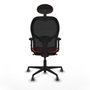 Piqueras y Crespo Chaise de Bureau avec Appui-tête Jorquera 2D036G1 Orange Foncé