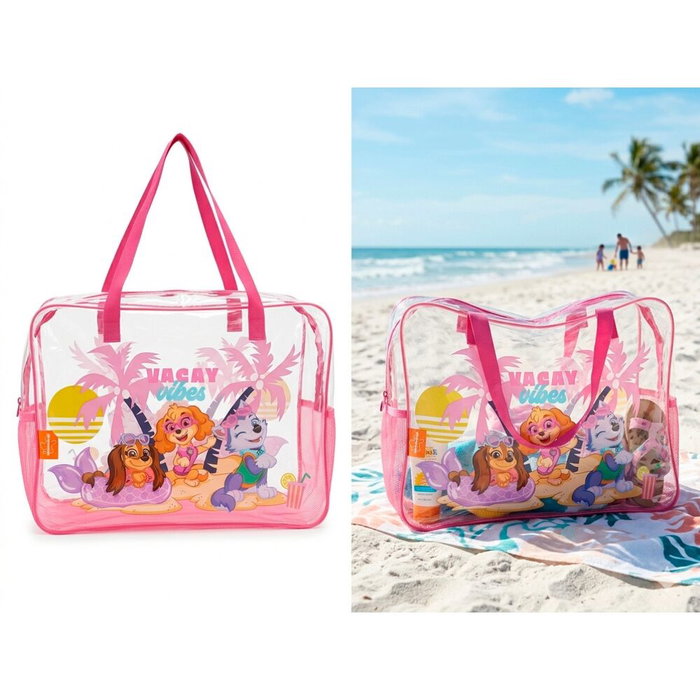 Spin Master - Sac de plage transparent Paw Patrol pour chien en PVC - 50 x 40 cm Spin Master - Sac de plage transparent Paw Patrol pour chien en PVC - 50 x 40 cm