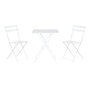 Ensemble Table + 2 Chaises Home ESPRIT Blanc 60 x 60 x 71 cm