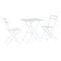 Ensemble Table + 2 Chaises Home ESPRIT Blanc 60 x 60 x 71 cm