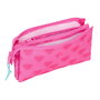 Trousse Fourre-Tout Triple Barbie Corazones Rose 22 x 12 x 3 cm