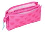 Safta Portatodo Triple Barbie Corazons 22 x 12 x 3 cm, Coffret de Rangement à Trois Compartiments pour Enfants, Thème Coeurs, Recommandé à partir de 3 ans