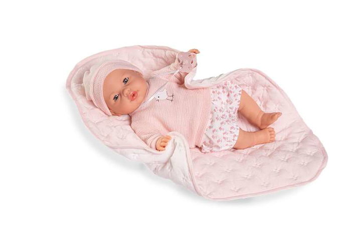 Antonio Juan Poupée Bimba llorona avec couverture matelassée 37 cm