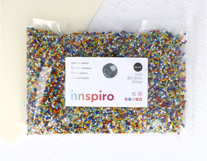 Innspiro Rocaille de verre ronde opaque mélange 2,3mm 500g