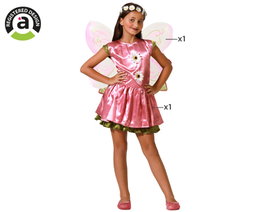 Disfraz Hada Rosa con Alas y Vestido para Niña