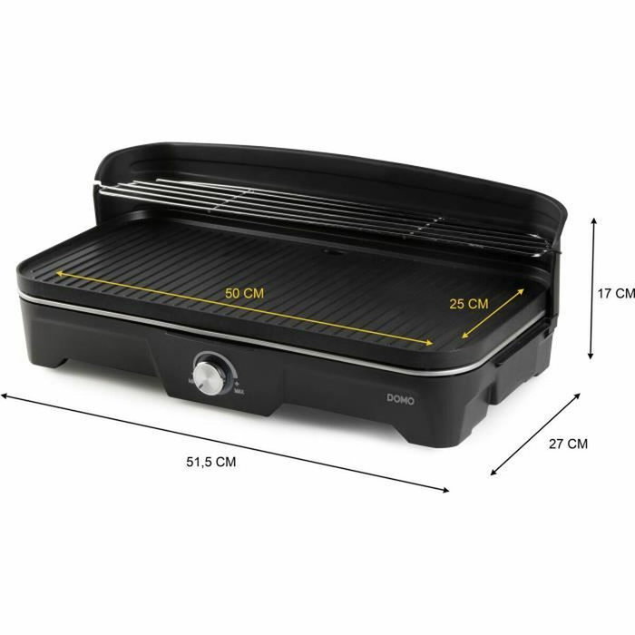 Domo Barbecue électrique de table DO9260G 2200W Noir