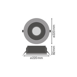 LEDVANCE Downlight LED 21W 2400Lm 3000K IP54/IP20