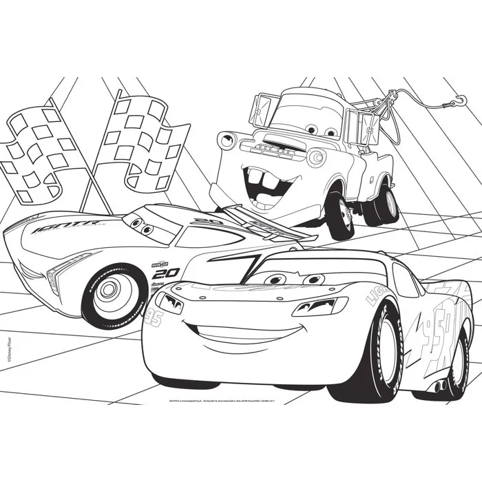 Liscianigiochi Puzzle Maxi Floor double face Cars (Disney/Pixar) - 2 puzzles de 60 pièces - À partir de 4 ans