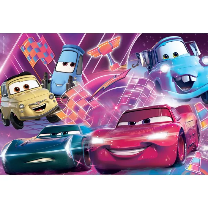 Liscianigiochi Puzzle Maxi Floor double face Cars (Disney/Pixar) - 2 puzzles de 60 pièces - À partir de 4 ans