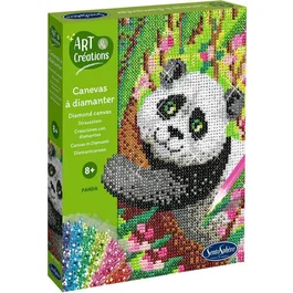 Sentosphere - Canevas a Diamanter - Création à base de mini strass - Panda - Art & Créations - Activité manuelle dès 8 ans