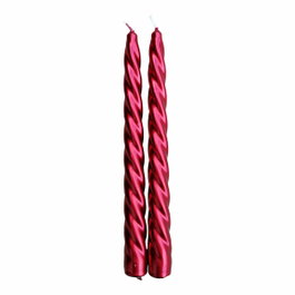 Magic Lights Lot de 2 chandelles décoratives rouges Ø 2 x 24 cm