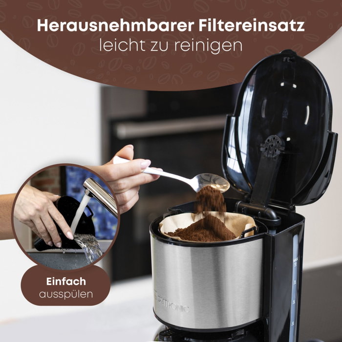 Clatronic KA 3805 Cafetière superautomatique Noir Acier