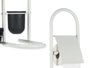 Berilo Porte-rouleau Brosse Métal Bambou Blanc 40x16x10.5 cm (Set de 4)