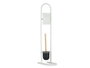 Berilo Porte-rouleau Brosse Métal Bambou Blanc 40x16x10.5 cm (Set de 4)