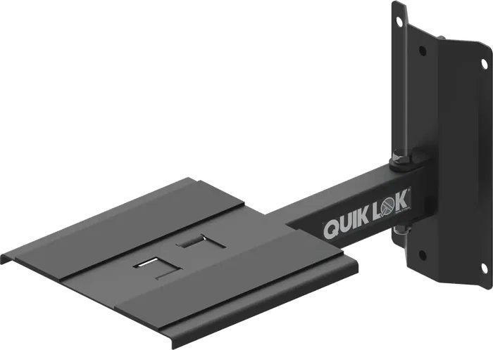QUIKLOK Support enceinte mural noir acier charge max 25 kg plateau 230x230 mm