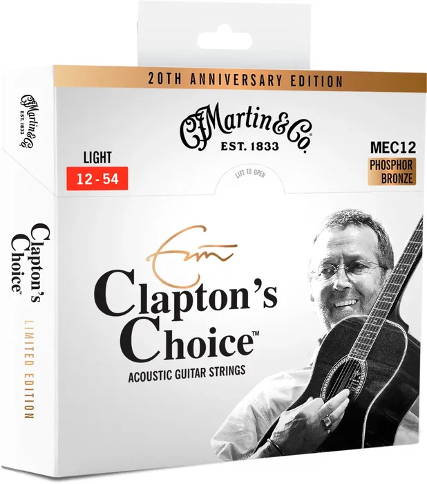 MARTIN Jeu de Cordes Acoustique Eric Clapton Ltd 92/8 Phosphor Bronze Light 12-54