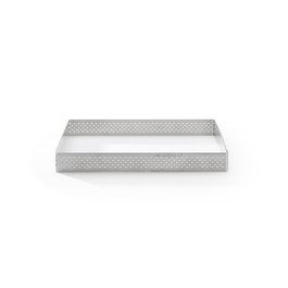 deBuyer Moule à tarte carré perforé en acier inoxydable 17,5 cm