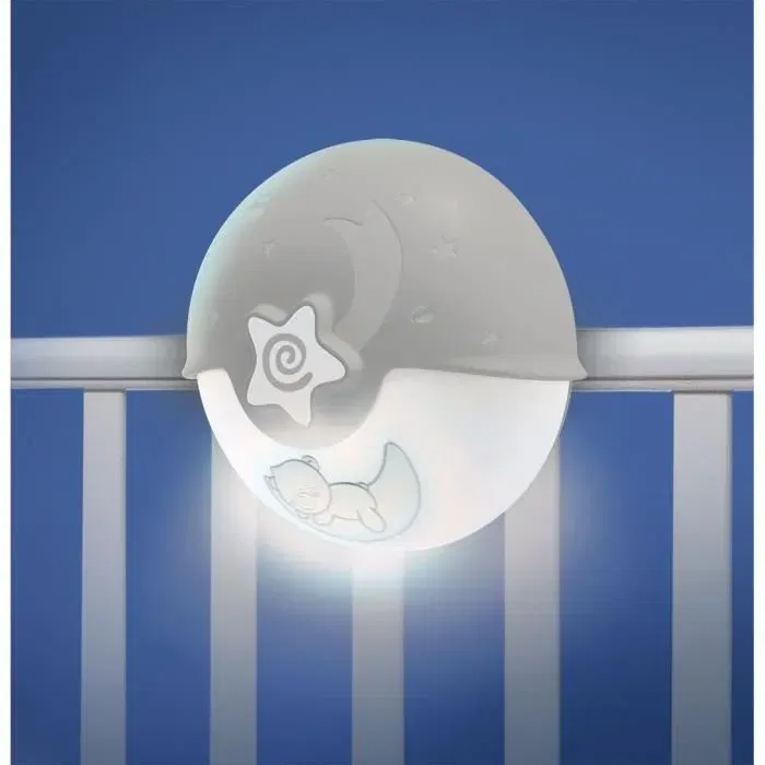 Infantino Projecto 4909 Lampe de Projection pour Enfant avec Sangles, 2 Modes de Fonctionnement - Gris