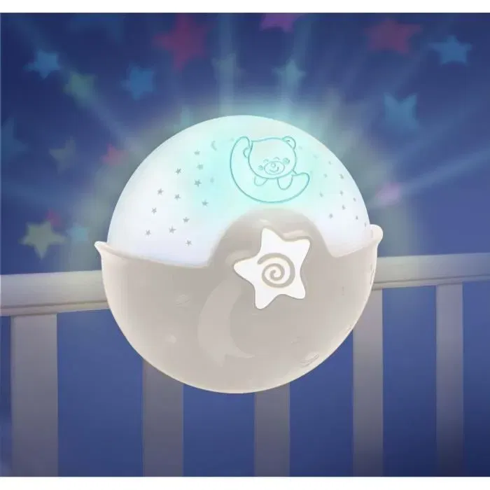 Infantino Projecto 4909 Lampe de Projection pour Enfant avec Sangles, 2 Modes de Fonctionnement - Gris