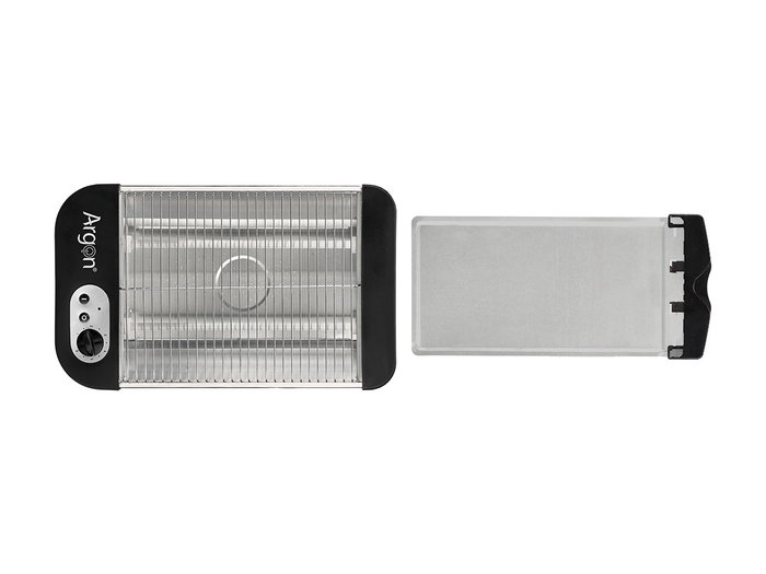 ARGON Grille-pain plat noir 600W
