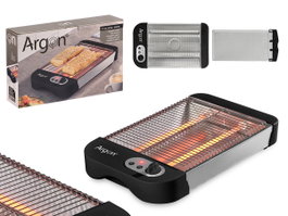 ARGON Grille-pain plat noir 600W