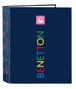 Benetton Classeur avec 4 anneaux 35mm dos large damier 27x33x6cm - Safta