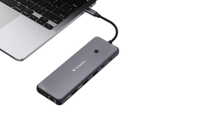 Verbatim Hub Pro Multiports USB-C 13 Ports CMH-13 - Hub USB-C avec 2x HDMI 8K, DisplayPort 4K, Ethernet Gigabit, 6x USB-A et 2x USB-C PD 85W