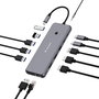 Verbatim Hub Pro Multiports USB-C 13 Ports CMH-13 - Hub USB-C avec 2x HDMI 8K, DisplayPort 4K, Ethernet Gigabit, 6x USB-A et 2x USB-C PD 85W