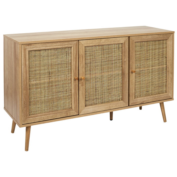 Home Deco Factory Aparador Bali 3 portes en bois et rotin Home Deco Factory Aparador Bali 3 portes en bois et rotin