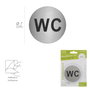 ORYX Plaque Adhésive WC en Acier Inoxydable Ø 7 cm