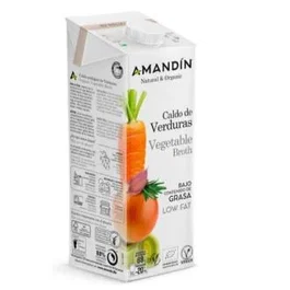 AMANDIN Caldo De Verduras 1Lt 6Uds. Bio, Bouillon de Légumes Bio 1 Litre Lot de 6