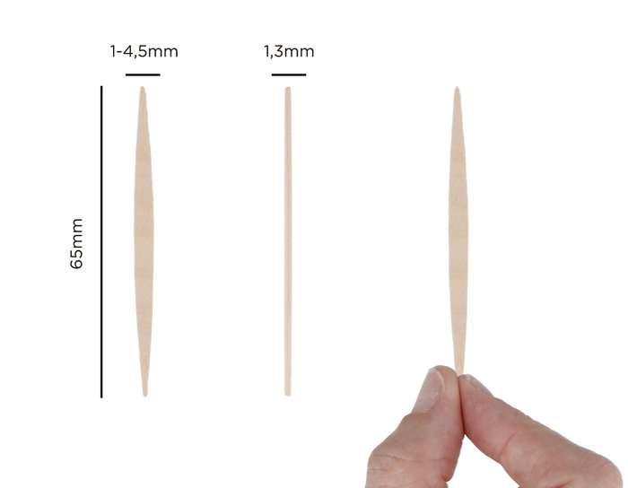 Innspiro Maxi Pack de 2500 bâtonnets plats en bois naturel 65mm