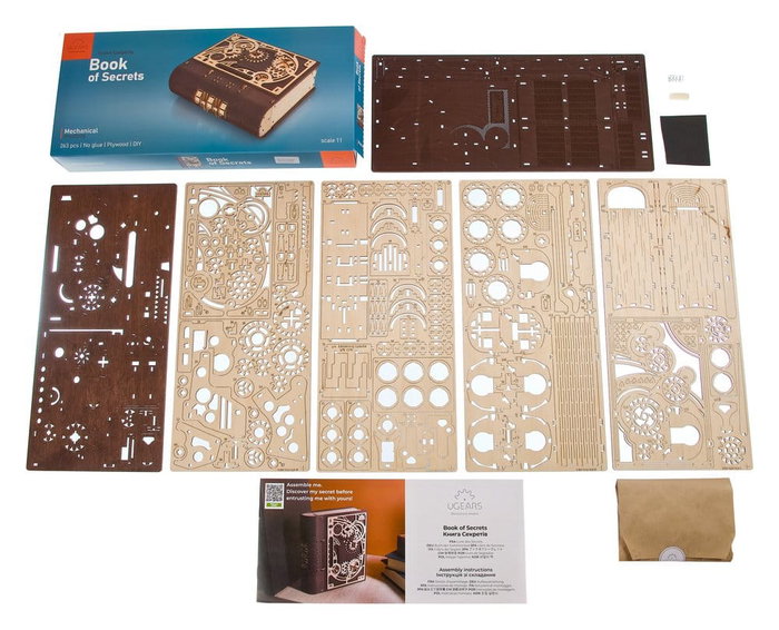 Ugears Livre des secrets - Maquette mécanique en bois 3D