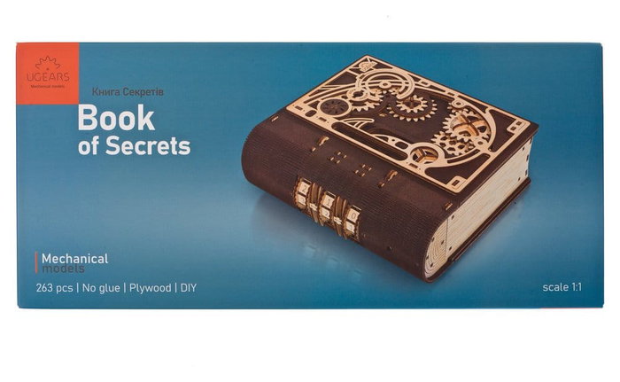 Ugears Livre des secrets - Maquette mécanique en bois 3D