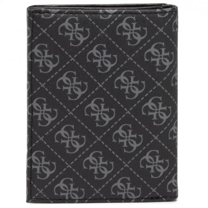 Guess Dan Portefeuille en textile noir pour hommes Guess Dan Portefeuille en textile noir pour hommes