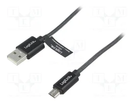 LOGILINK Câble USB 2.0 USB A vers USB B micro, 1m, gris