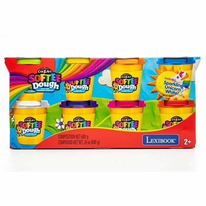 Lexibook Cra-Z-Art Pâte à modeler douce et malléable - 8 pièces Lexibook Cra-Z-Art Pâte à modeler douce et malléable - 8 pièces