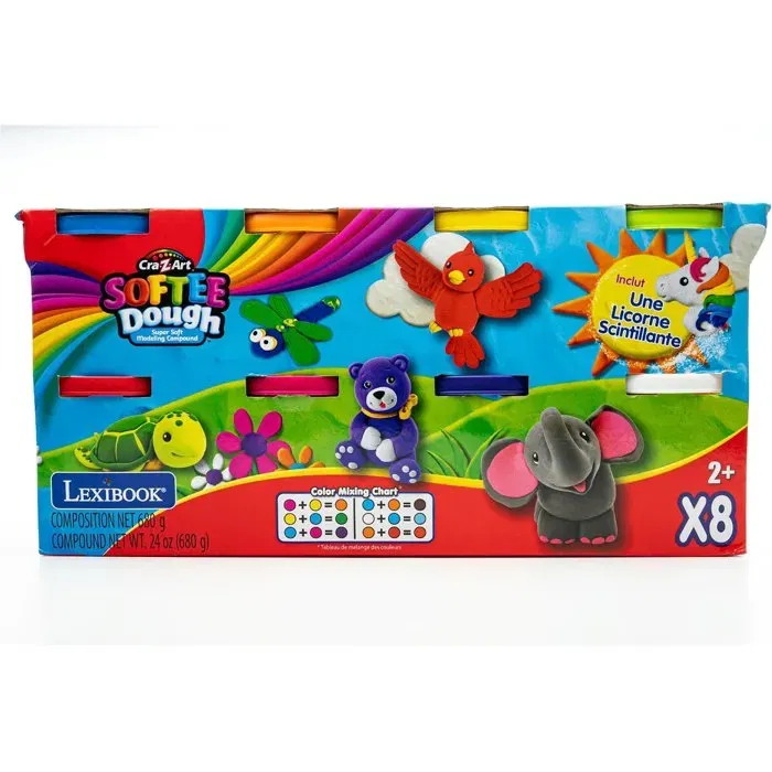 Cra-Z-Art Pâte à modeler douce et malléable - 8 pots de 113 g, multicolore - Loisirs créatifs pour enfants à partir de 3 ans