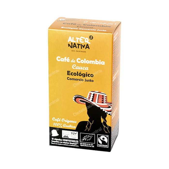 Alternativa 3 Café Colombia 10 Capsules Biodegradables et Écologiques Compatibles Nespresso Alternativa 3 Café Colombia 10 Capsules Biodegradables et Écologiques Compatibles Nespresso