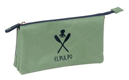 Safta Portatodo Triple El Pulpo Vert 22x12x3cm