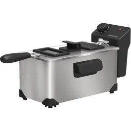 Smarton Friteuse FR 300 - Capacité 3 L (1 kg), Corps Inox, Contrôle Température 90-190 °C, Cuisson Parfaite et Sécurisée