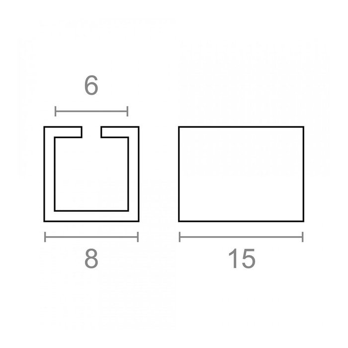 Edm CDD07 Réducteur carré en acier zingué 8 x 8 mm intérieur 6 mm lot de 4 blister