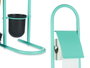 BERILO Ensemble porte-rouleau et brosse de toilettes en métal et bambou, Menta
