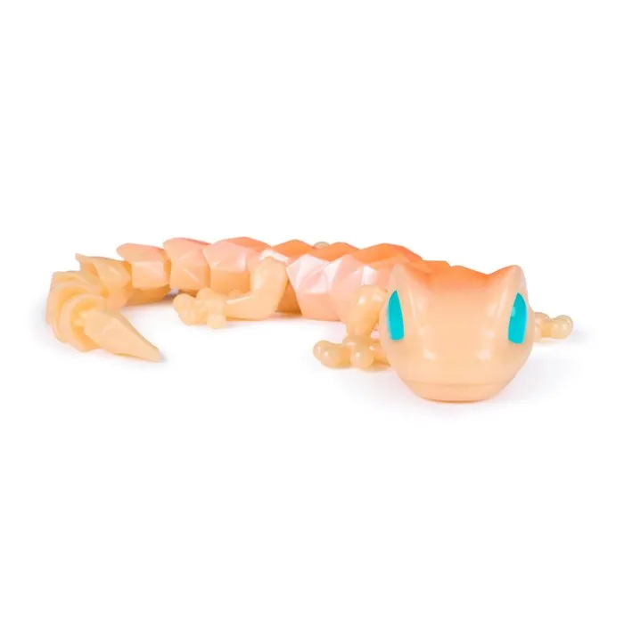 Spin Master Crystalynx Dragons - Boîte de 6 figurines articulées à collectionner et personnaliser - Gecko de 23 cm avec fiche de collection - Jouet à partir de 8 ans
