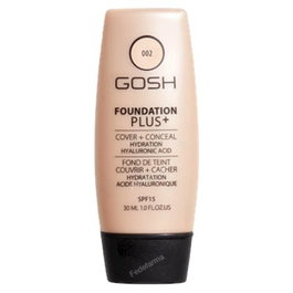 Gosh Foundation Plus+ 002 Ivory SPF 15 30 ml