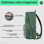 HP Sac à dos Campus pour ordinateur portable 15.6 pouces, organisation avec sangles rembourrées et compartiment sécurisé, vert